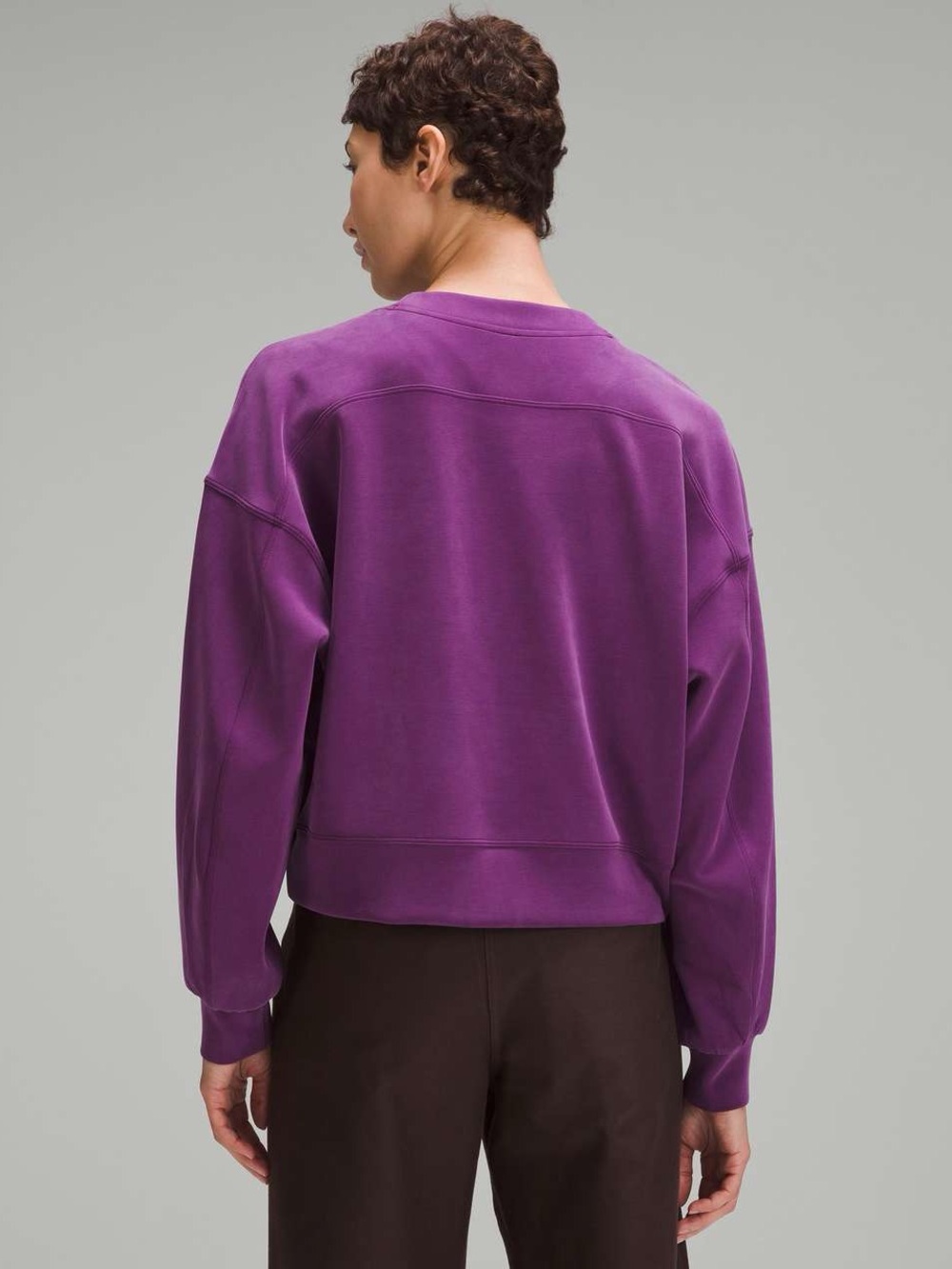 Lululemon Women’s Softstreme Perfectly Oversized Crewneck Sweatshirt Purple *t - Picture 2 of 11